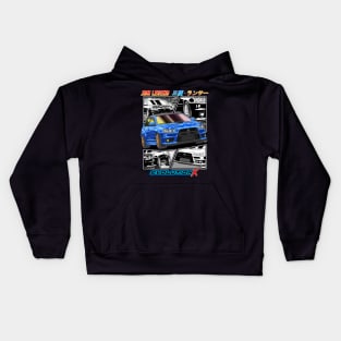 JDM Blue Mitsubishi Lancer Evolution 10 Drifting Kids Hoodie